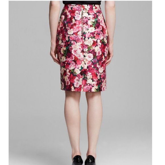 kate spade Rose Print Pencil Skirt size 2 nwot - Picture 6 of 16